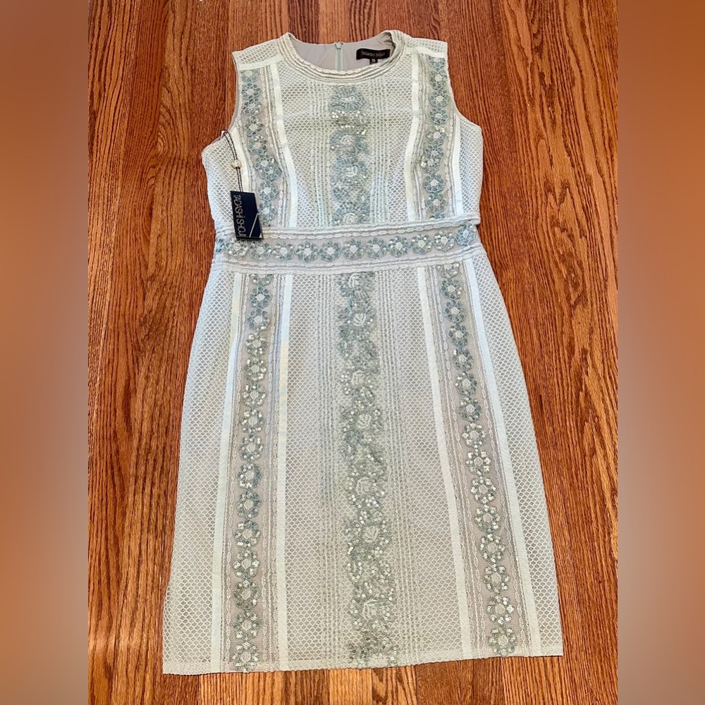 Tadashi Shoji Strapless Doris Cocktail Dress in Frosted Jade